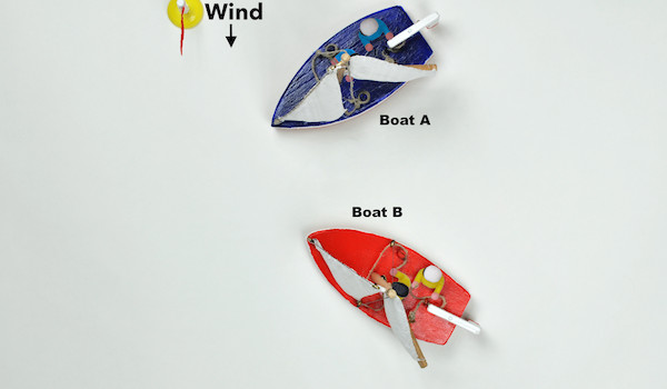Figure 122: Which boat has to give way and which boat has to stand on?