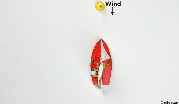 Figure 100: … and shoot up head to wind to slow down the boat.
